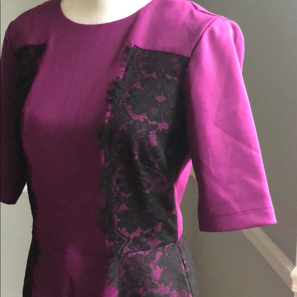 Elegant purple lace dress